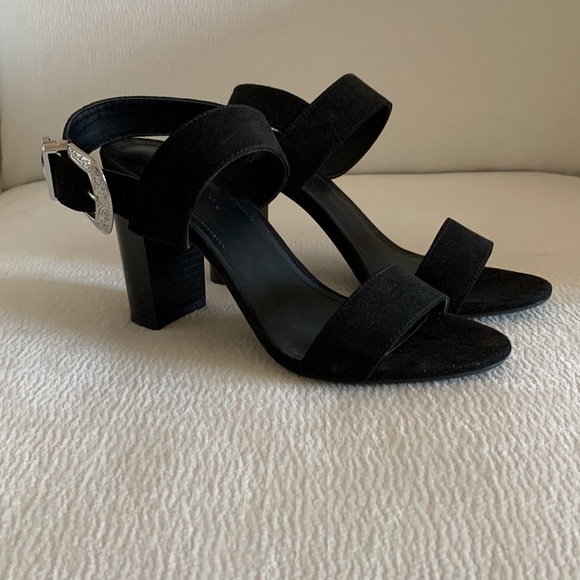 H&M silver buckle chunky heels - Picture 2 of 5